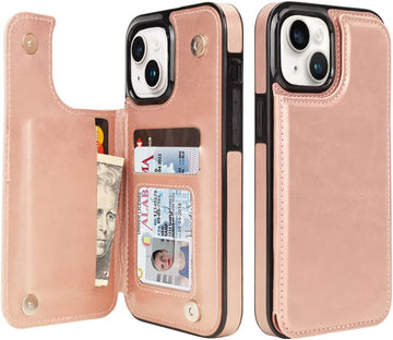 uCOLOR Flip Leather Wallet Case with Card Holder Compatible with iPhone 13/iPhone 13 Pro/iPhone 13 Pro Max/iPhone 13 Mini