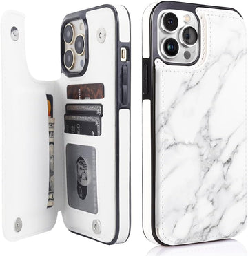 uCOLOR Flip Leather Wallet Case with Card Holder Compatible with iPhone 13/iPhone 13 Pro/iPhone 13 Pro Max