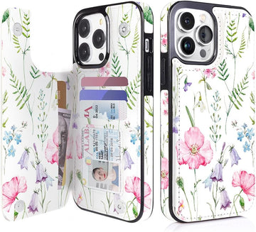 uCOLOR Flip Leather Wallet Case with Card Holder Compatible with iPhone 13/iPhone 13 Pro/iPhone 13 Pro Max