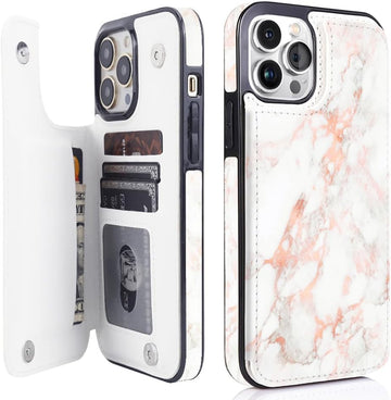 uCOLOR Flip Leather Wallet Case with Card Holder Compatible with iPhone 13/iPhone 13 Pro/iPhone 13 Pro Max