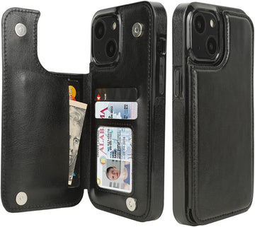 uCOLOR Flip Leather Wallet Case with Card Holder Compatible with iPhone 13/iPhone 13 Pro/iPhone 13 Pro Max/iPhone 13 Mini