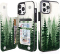 Forest Mist Double-Buckle Flip Wallet Case for iPhone 17–12 – 3–4 Card Holder & Kickstand – product image 10