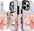 Pastel Marble Gold RFID Flip Wallet Case for iPhone 17–12 – Card Holder & Kickstand – product image 6