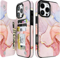 Pastel Marble Gold RFID Flip Wallet Case for iPhone 17–12 – Card Holder & Kickstand – product image 5