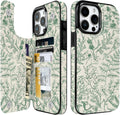 Floral Flip Wallet Case for iPhone 17–14 with Card Holder – Kickstand – product image 11