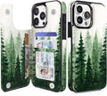 Forest Mist Double-Buckle Flip Wallet Case for iPhone 17–12 – 3–4 Card Holder & Kickstand – product image 8