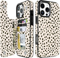 Dalmatian Spot RFID Flip Wallet Case for iPhone 17–12 – Card Holder & Kickstand – product view 4