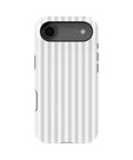 Light Gray White Vertical Stripe MagSafe iPhone Tough Case - i17AT p1