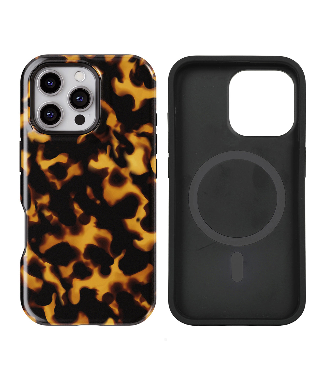 Classy Tortoise Shell Tough Case, Compatible with Magsafe