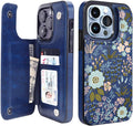 Blue Daisy Floral RFID Flip Wallet Case for iPhone 17–12 – Card Holder & Kickstand – product image 16