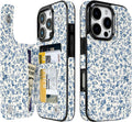 Blue Porcelain Floral Flip Wallet Case for iPhone 17–14 – Card Holder & Kickstand – product image 11
