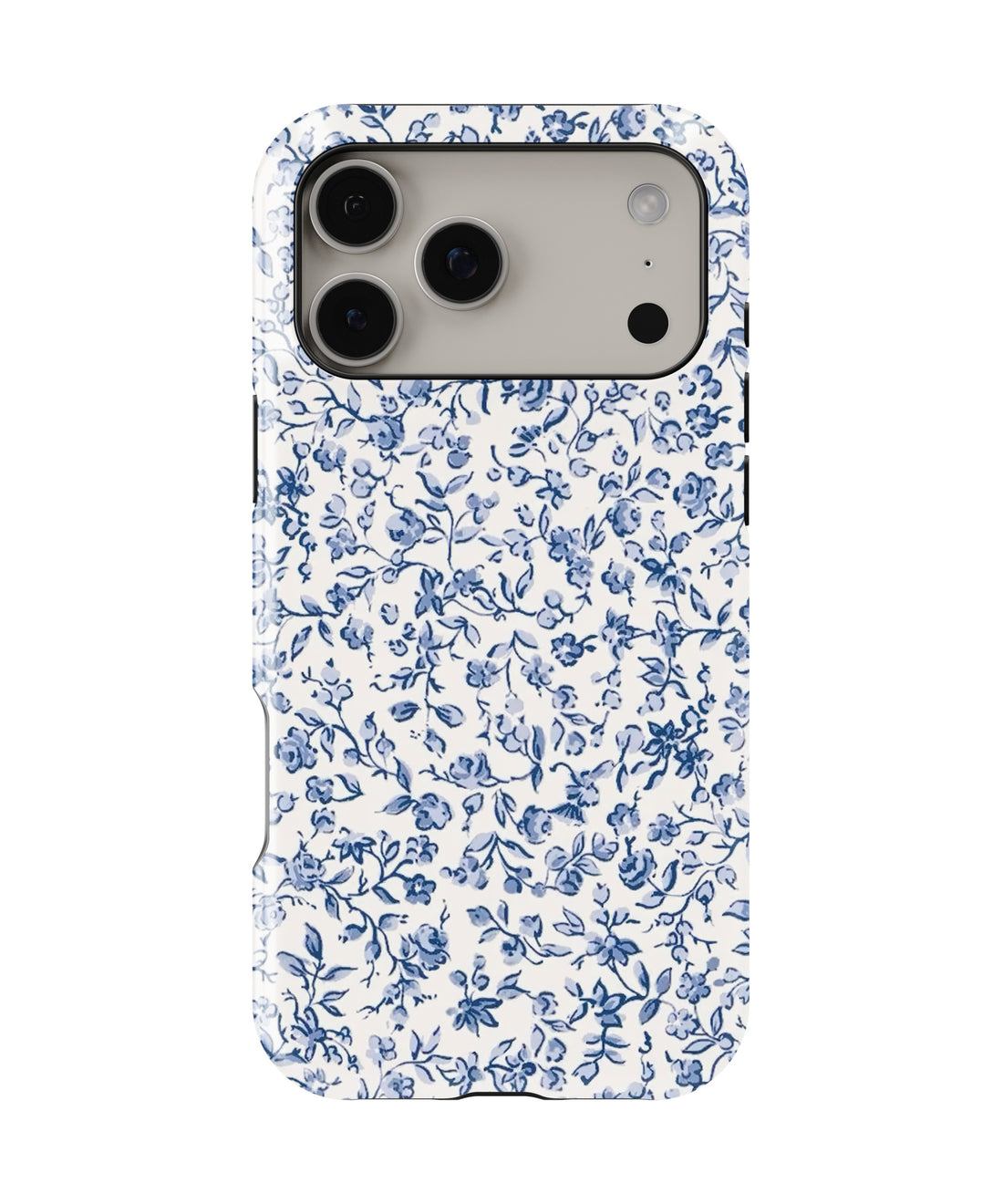 Blue Porcelain Floral MagSafe iPhone Tough Case - i17PMT p1