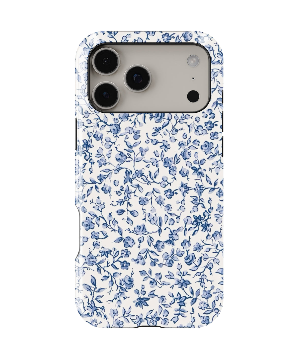 Blue Toile de Jouy Floral MagSafe Tough Case – iPhone 18 Pro Max & iPhone 18 Pro | Custom Name