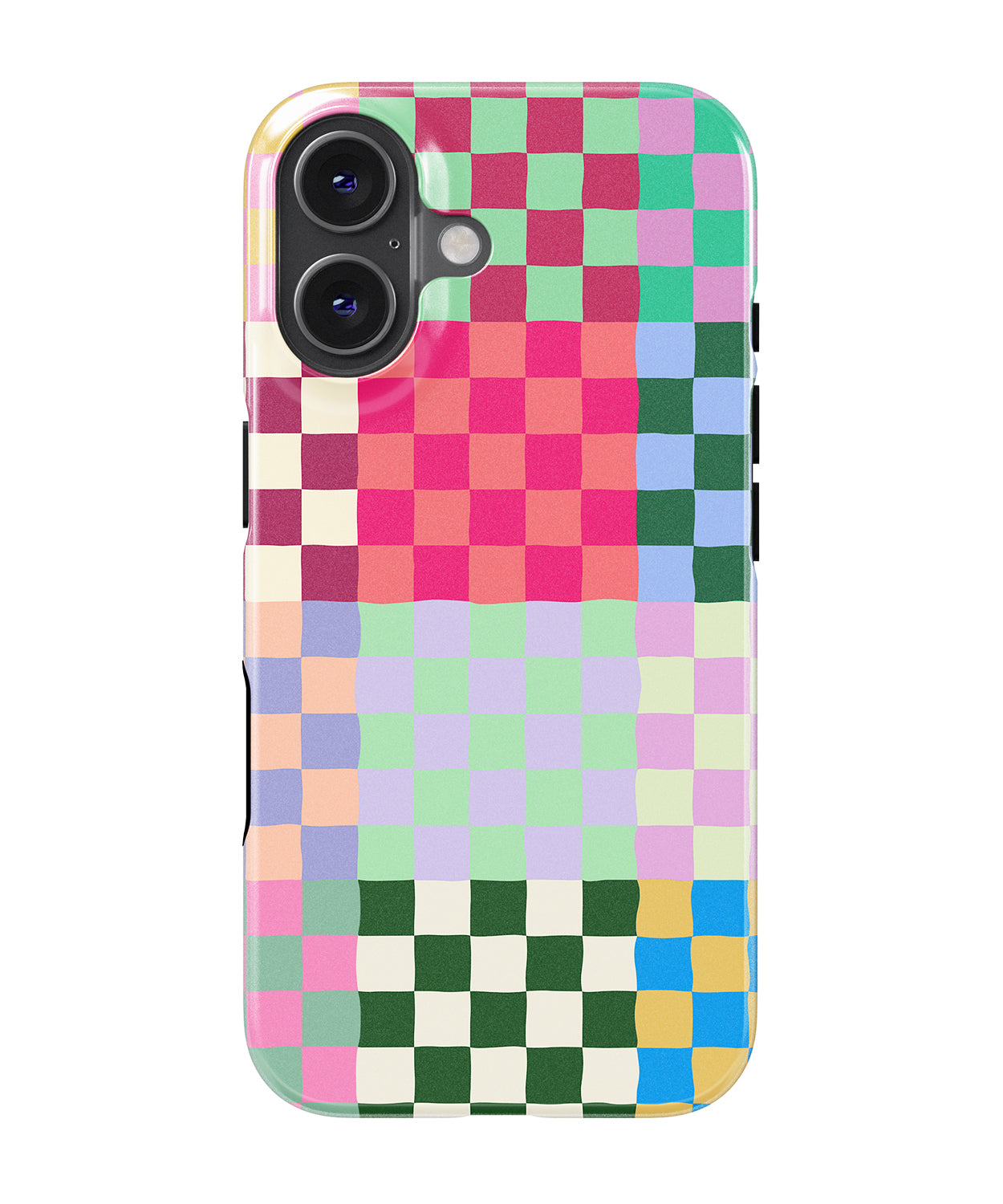 Vibrant Mosaic Check Tough Case, Compatible with Magsafe, for iPhone 16, 15, 14, 13, 12, 11 Series #561