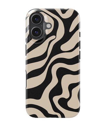 Zebra Dune Elegance Tough Case, Compatible with Magsafe, for iPhone 16, 15, 14, 13, 12, 11 Series #589