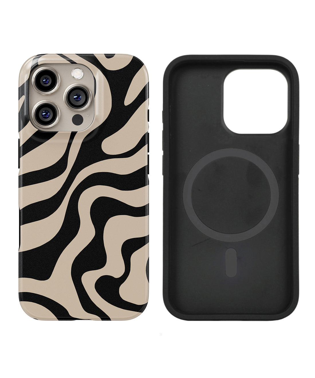 Zebra Dune Elegance Tough Case, Compatible with Magsafe, for iPhone 16, 15, 14, 13, 12, 11 Series #589