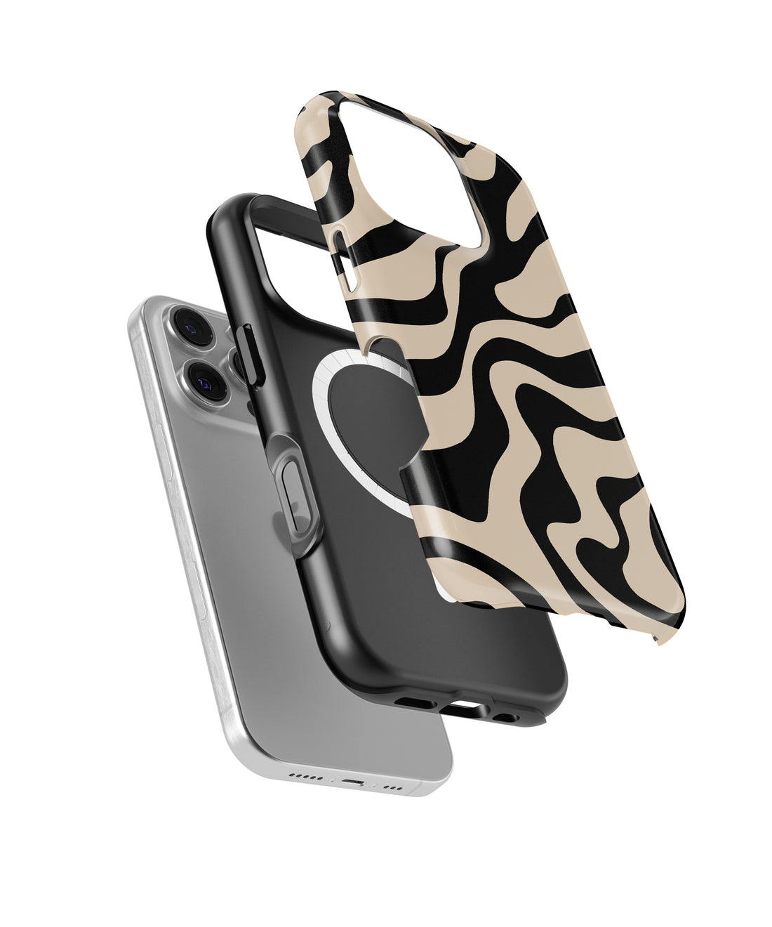 Zebra Dune Elegance MagSafe iPhone Tough Case – Custom Name Option – product image 7