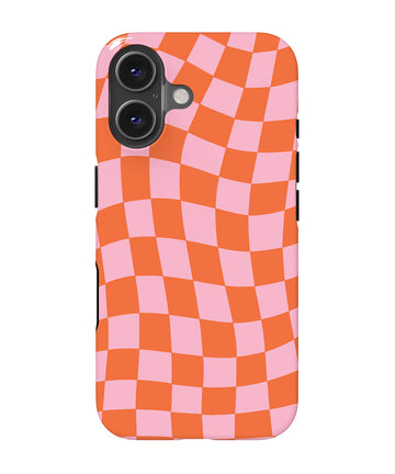 Checkerboard Twist Tough Case, Compatible with Magsafe, for iPhone 16, 15, 14, 13, 12, 11 Series #592