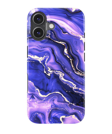 Purple Flowing Marble Tough Case, Compatible with Magsafe, for iPhone 16, 15, 14, 13, 12, 11 Series #617