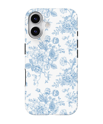 Toile de Jouy Tough Case, Compatible with Magsafe, for iPhone 16, 15, 14, 13, 12, 11 Series #627