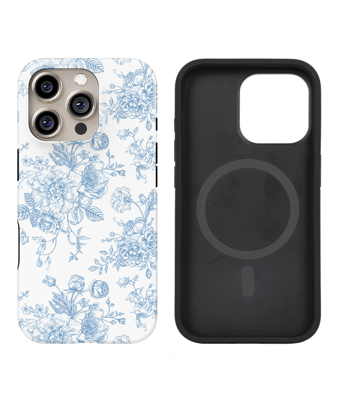 Toile de Jouy Tough Case, Compatible with Magsafe, for iPhone 16, 15, 14, 13, 12, 11 Series #627