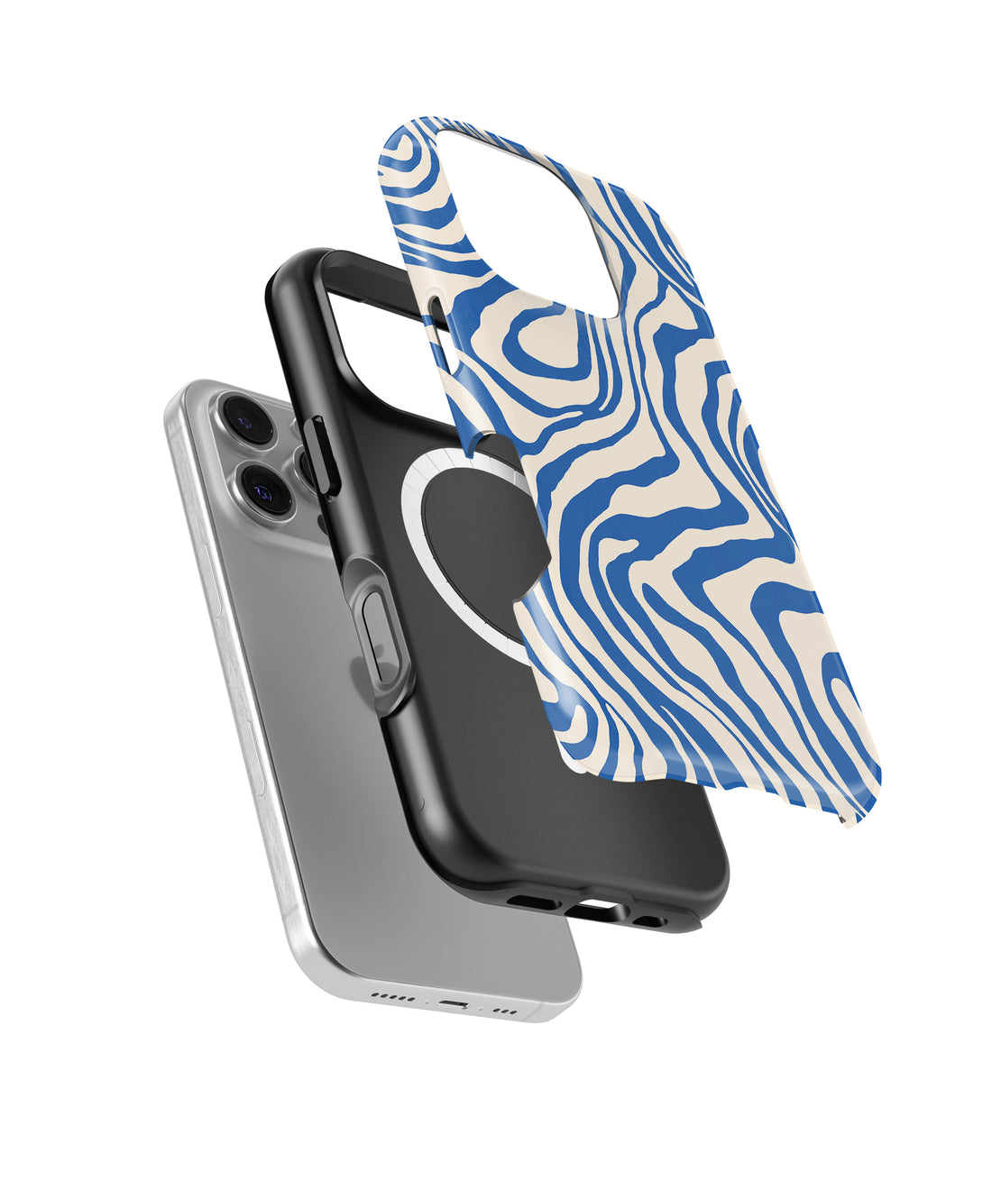 Oceanic Waves MagSafe iPhone Tough Case – Custom Name Option – product image 1