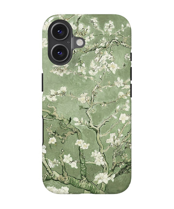 Vincent Van Gogh Almond Blossom sage green Tough Case, Compatible with Magsafe, for iPhone 16, 15, 14, 13, 12, 11 Series #640