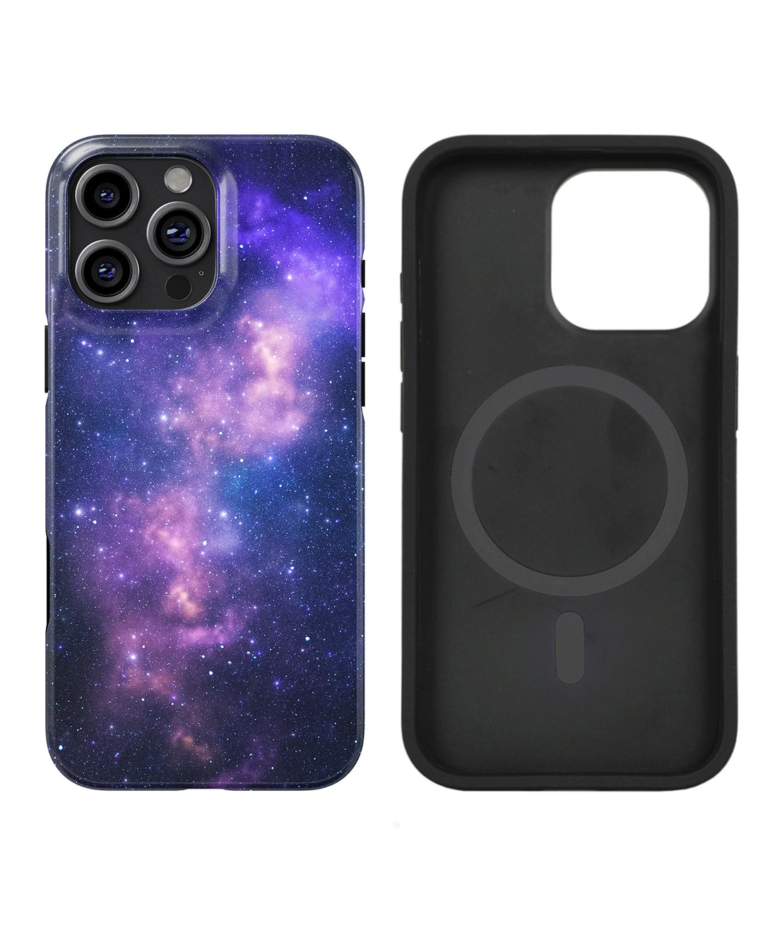 Purple Nebula Galaxy Tough Case, Compatible with Magsafe, for iPhone 16, 15, 14, 13, 12, 11 Series #645