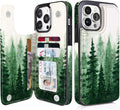 Forest Mist Double-Buckle Flip Wallet Case for iPhone 17–12 – 3–4 Card Holder & Kickstand - iPhone 13 Pro Max