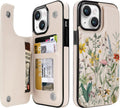 Wildflower Botanical RFID Flip Wallet Case for iPhone 17–12 – Card Holder & Kickstand – product image 7