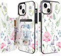 Watercolor Wildflower RFID Flip Wallet Case for iPhone 17–12 – Card Holder & Kickstand – product image 7