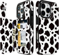 Black & White Cow Print Flip Wallet Case for iPhone 17–14 – Card Holder & Kickstand – product image 6