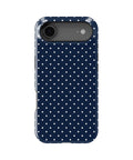 Navy White Polka Dot MagSafe iPhone Tough Case - i17AT p1