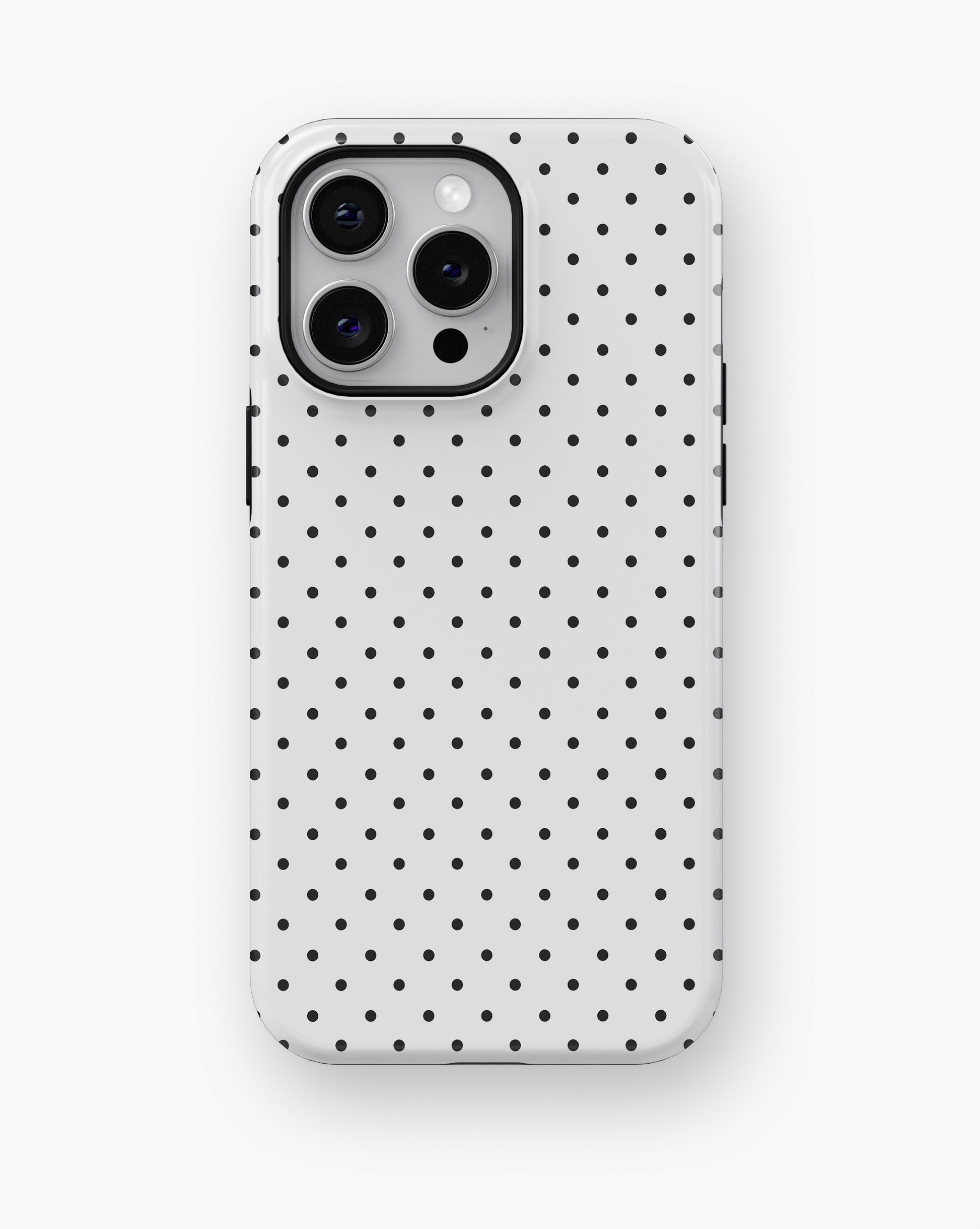 Black White Polka Dot MagSafe iPhone Tough Case - i15 pro max tough p1