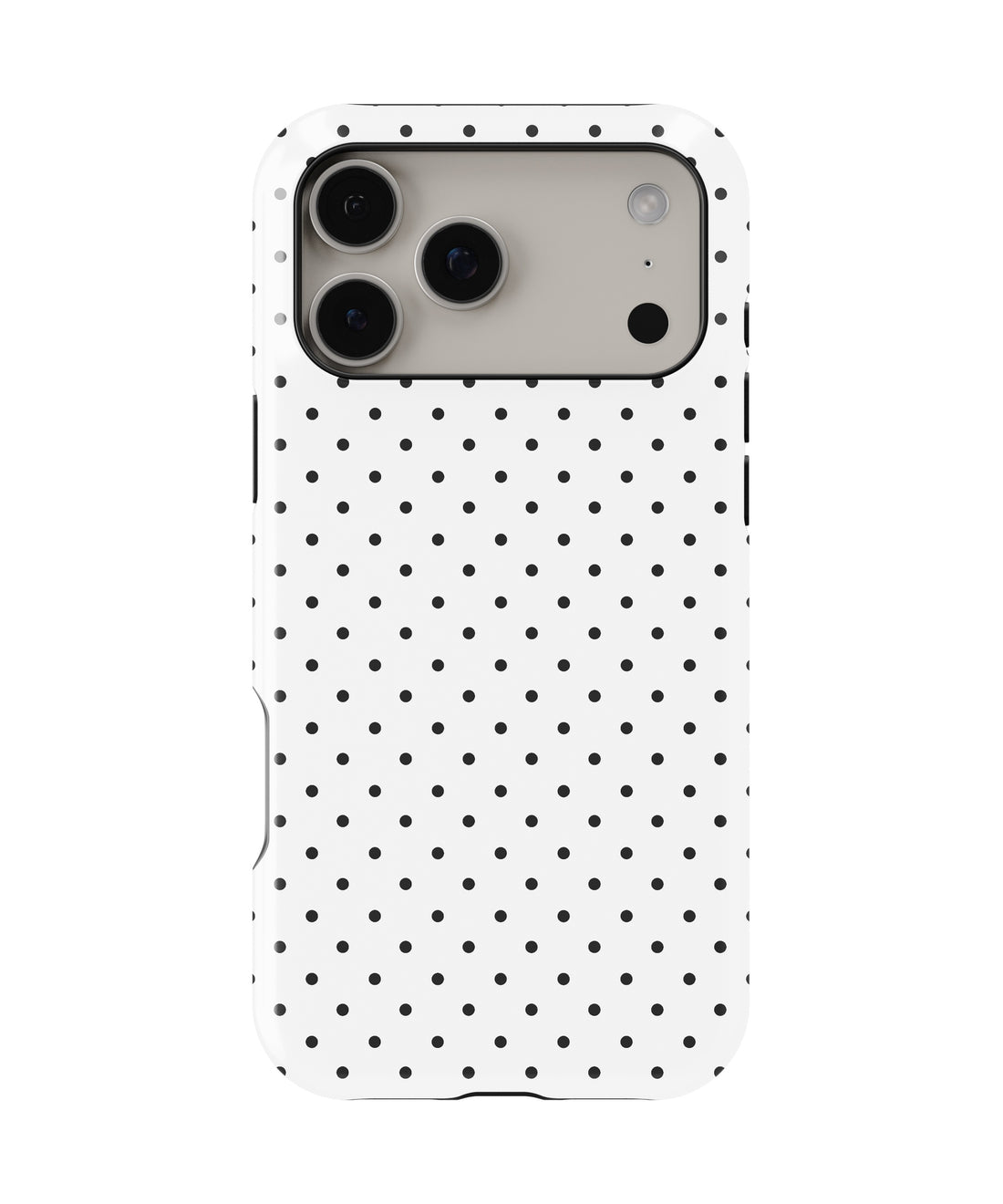 Black White Polka Dot MagSafe iPhone Tough Case - i17PMT p1