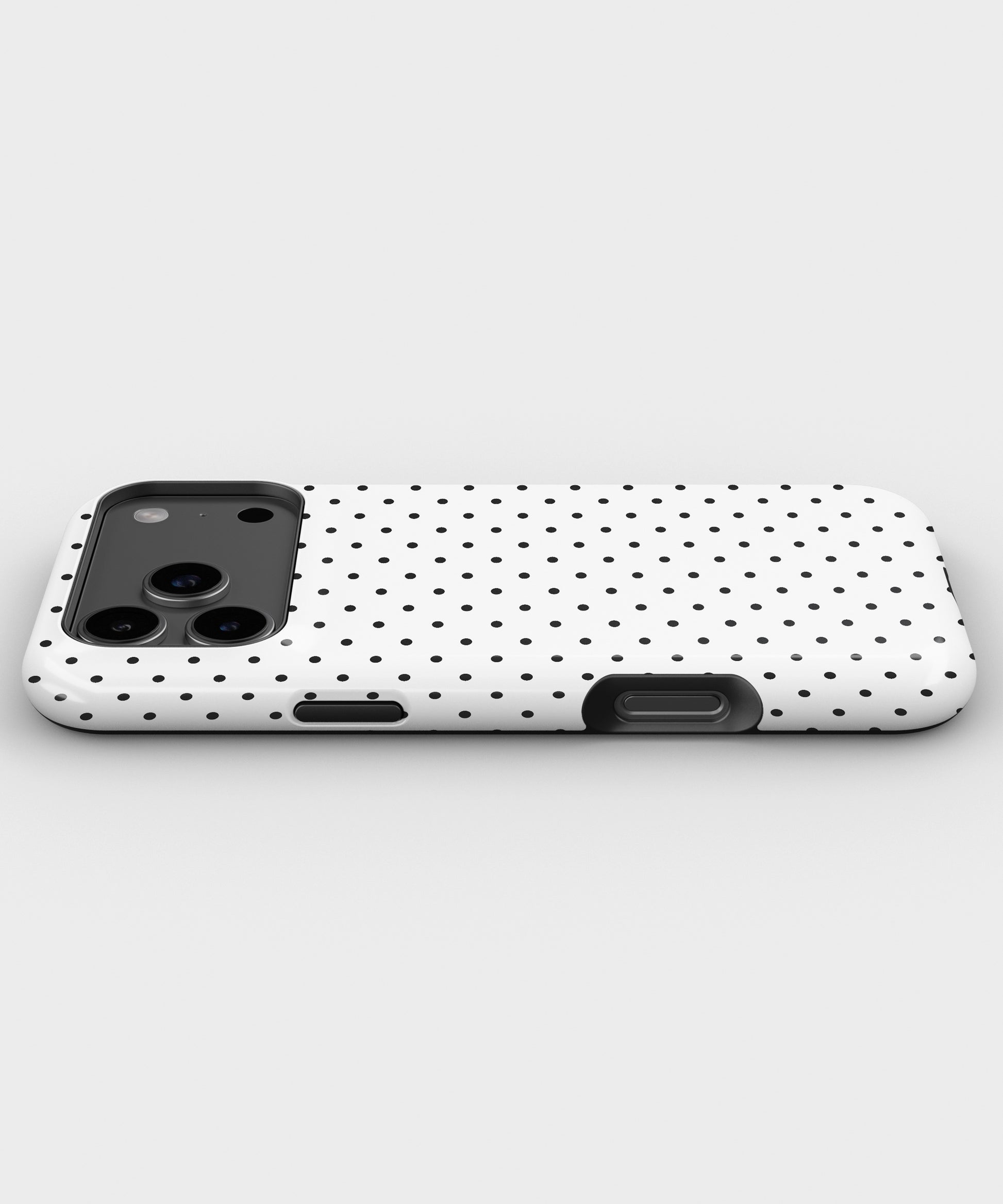 Black White Polka Dot MagSafe iPhone Tough Case - i17PMT p3