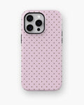 Blush Pink Taupe Polka Dot MagSafe iPhone Tough Case - i15 pro max tough p1
