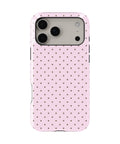 Blush Pink Taupe Polka Dot MagSafe iPhone Tough Case - i17PMT p1