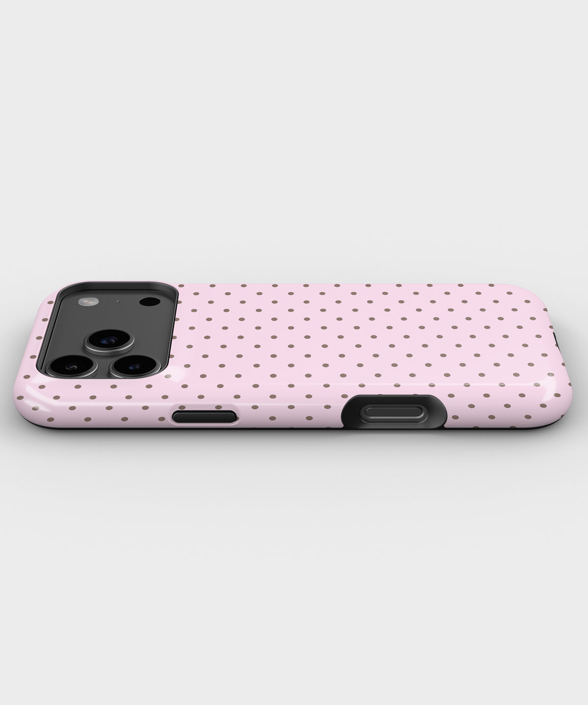 Blush Pink Taupe Polka Dot MagSafe iPhone Tough Case - i17PMT p3