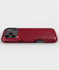 Burgundy Cream Polka Dot MagSafe iPhone Tough Case - i17PMT p3