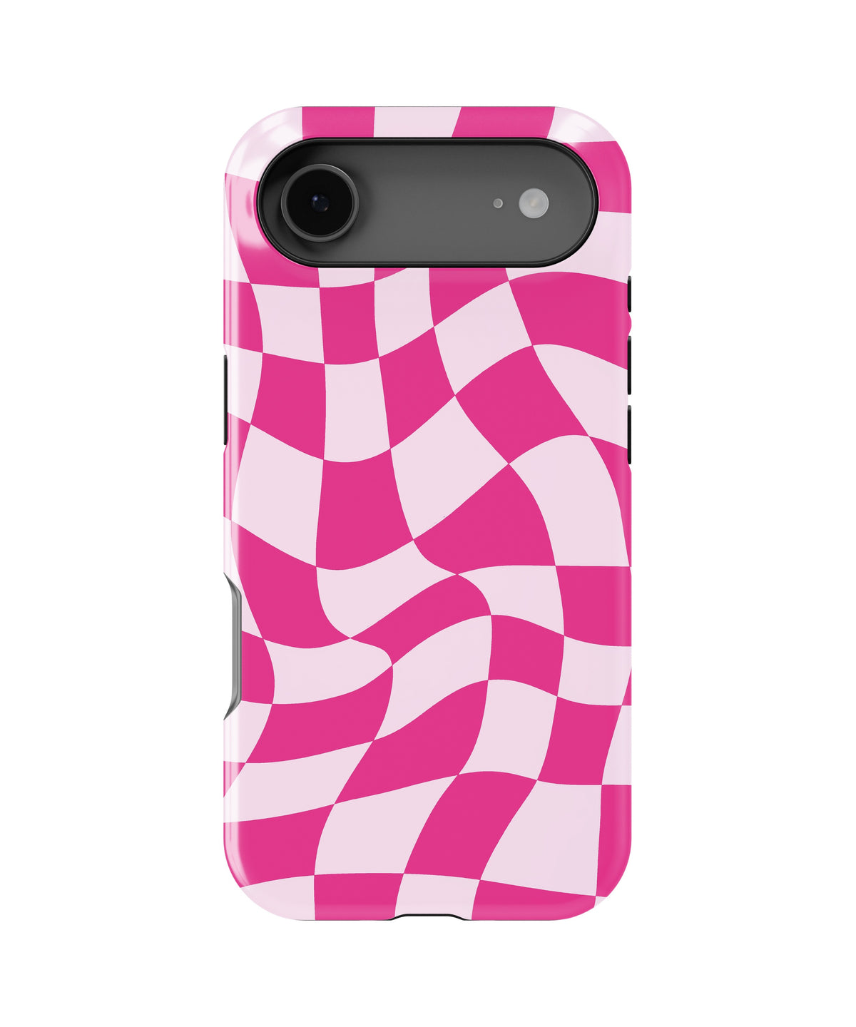 Hot Pink Wavy Checkered MagSafe iPhone Tough Case - i17AT p1