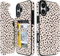 Dalmatian Spot RFID Flip Wallet Case for iPhone 17–12 – Card Holder & Kickstand – product view 1