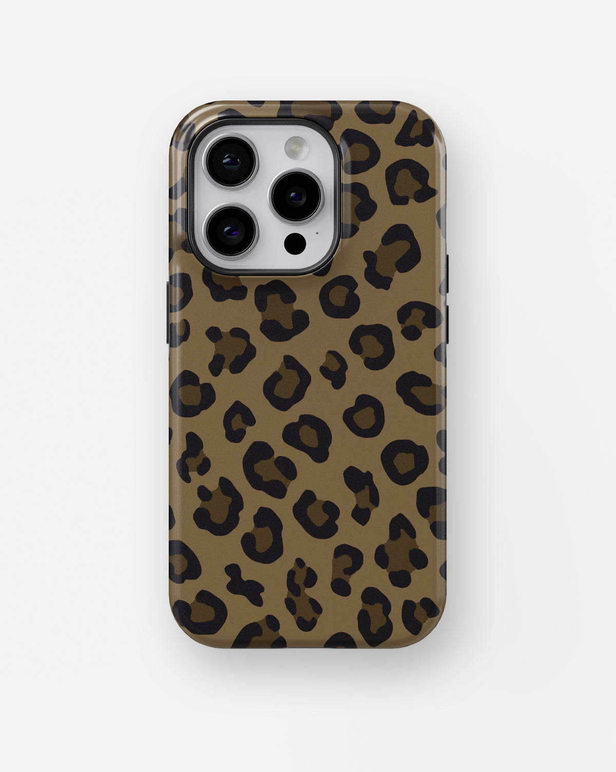 Brown Black Leopard Print MagSafe iPhone Tough Case - i15 pro tough p1