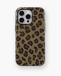 Brown Black Leopard Print MagSafe iPhone Tough Case - i15 pro max tough p1