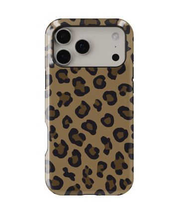 Brown Black Leopard Print MagSafe iPhone Tough Case - i17PMT p1