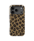 Brown Black Leopard Print MagSafe iPhone Tough Case - i17PT p1