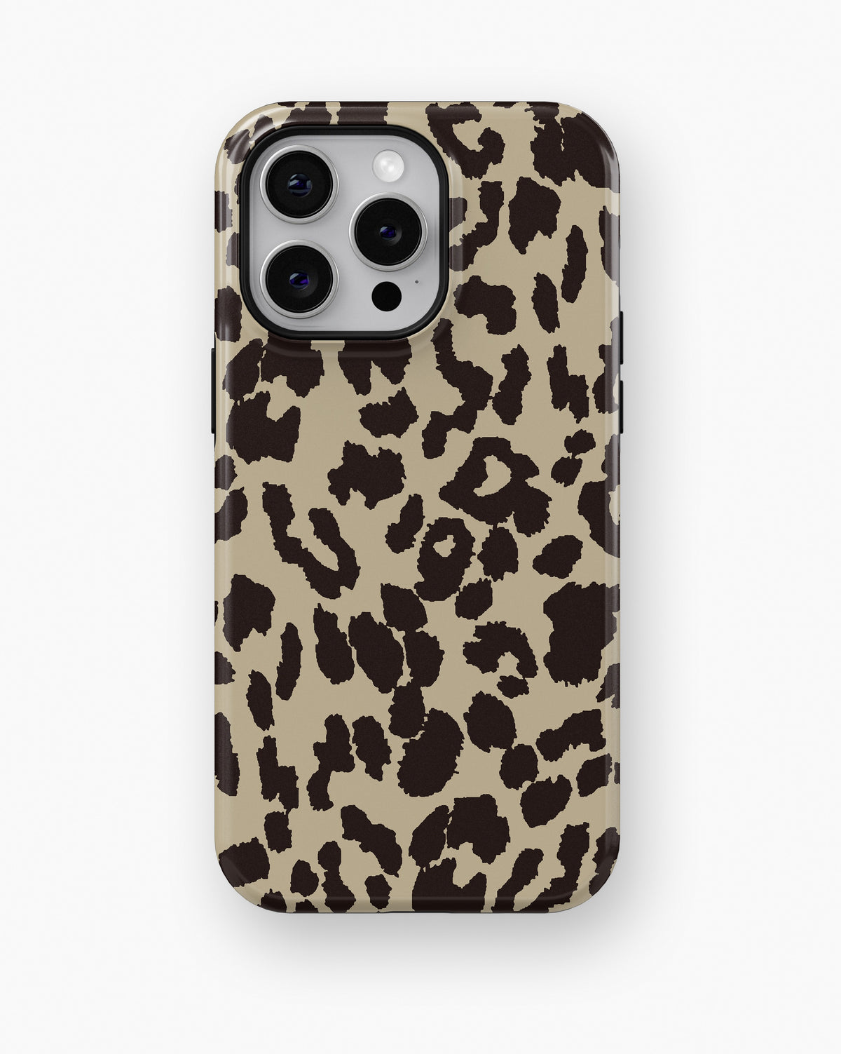 Cream Brown Leopard Print MagSafe iPhone Tough Case - i15 pro max tough p1