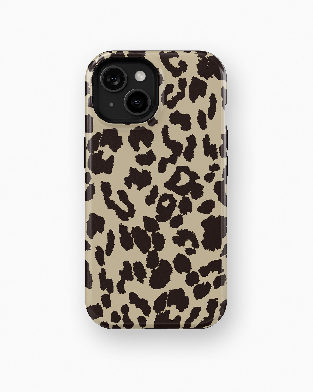 Cream Brown Leopard Print MagSafe iPhone Tough Case - i15 tough p1
