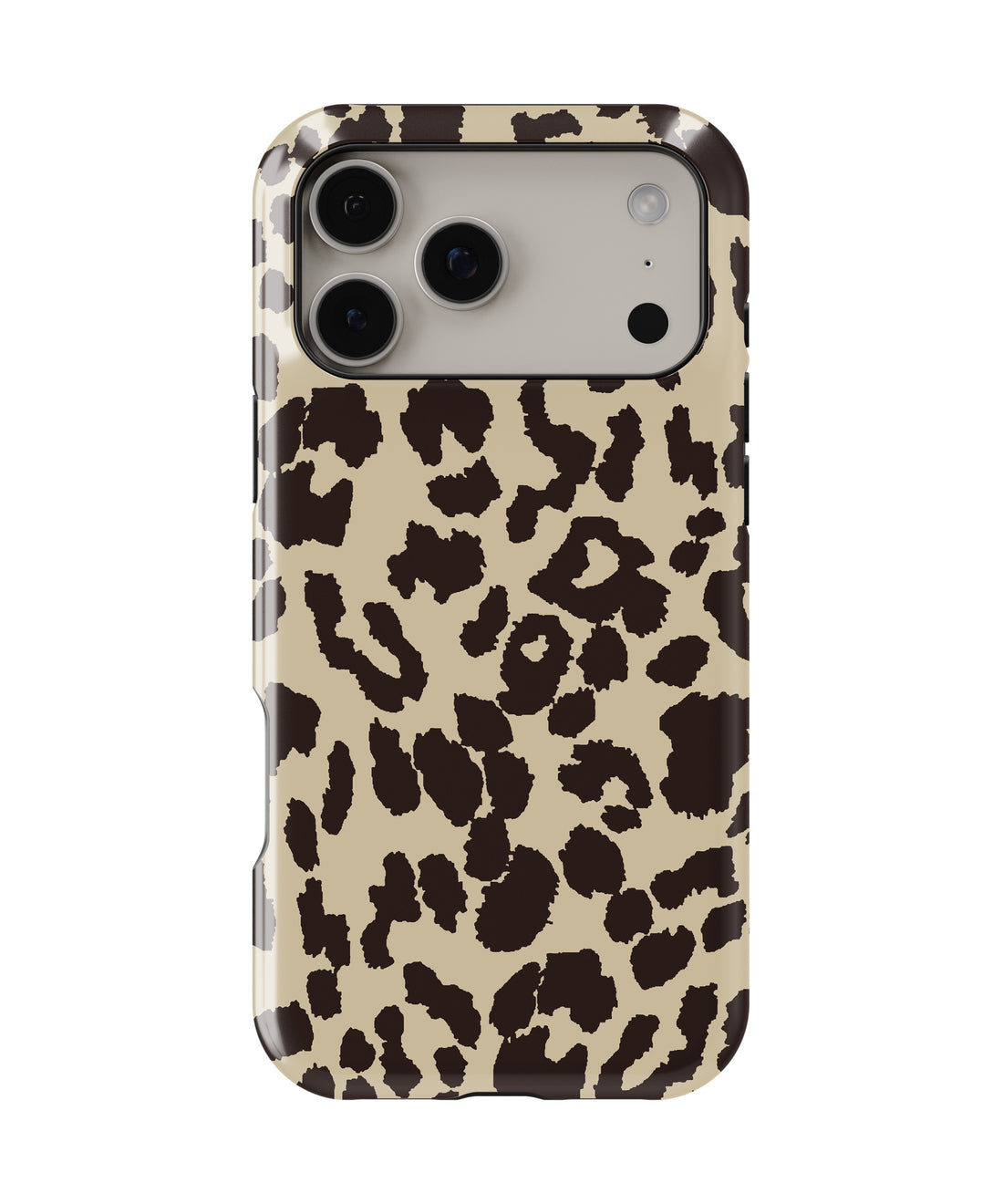 Cream Brown Leopard Print MagSafe iPhone Tough Case - i17PMT p1
