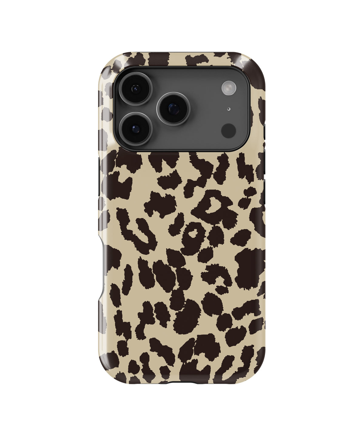 Cream Brown Leopard Print MagSafe iPhone Tough Case - i17PT p1